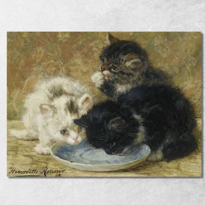 Three Kittens 2 Henriëtte Ronner-Knip hrk25 canvas print 
