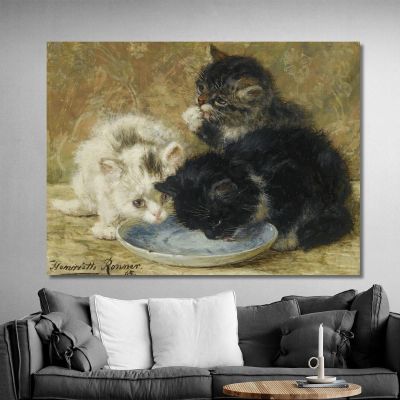 Three Kittens 2 Henriëtte Ronner-Knip hrk25 canvas print 