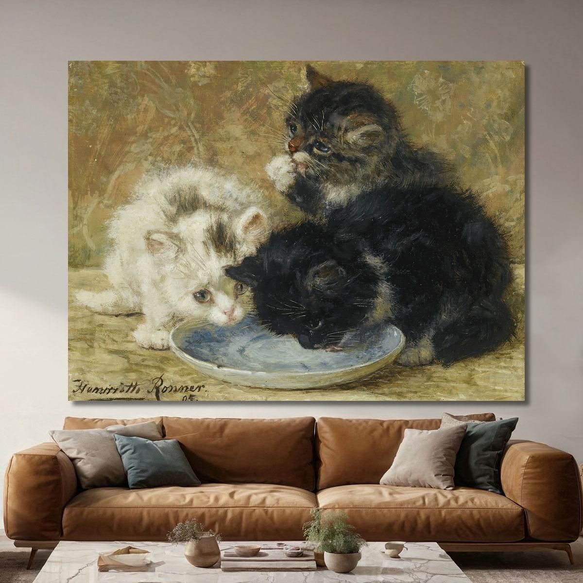 Three Kittens 2 Henriëtte Ronner-Knip hrk25 canvas print 