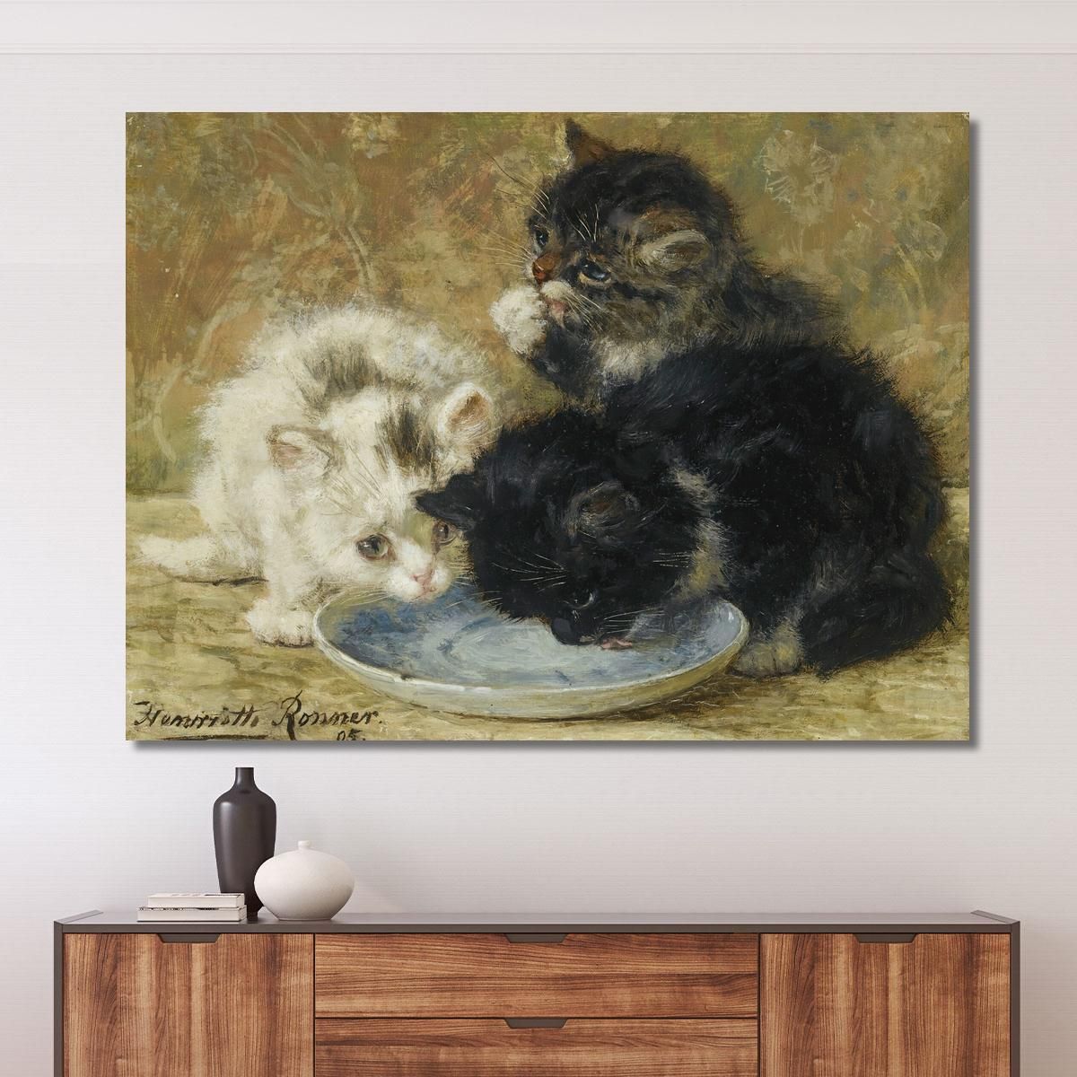 Three Kittens 2 Henriëtte Ronner-Knip hrk25 canvas print 