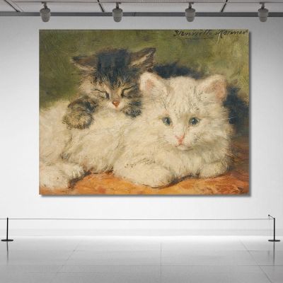 Two Kittens Henriëtte Ronner-Knip hrk31 canvas print 