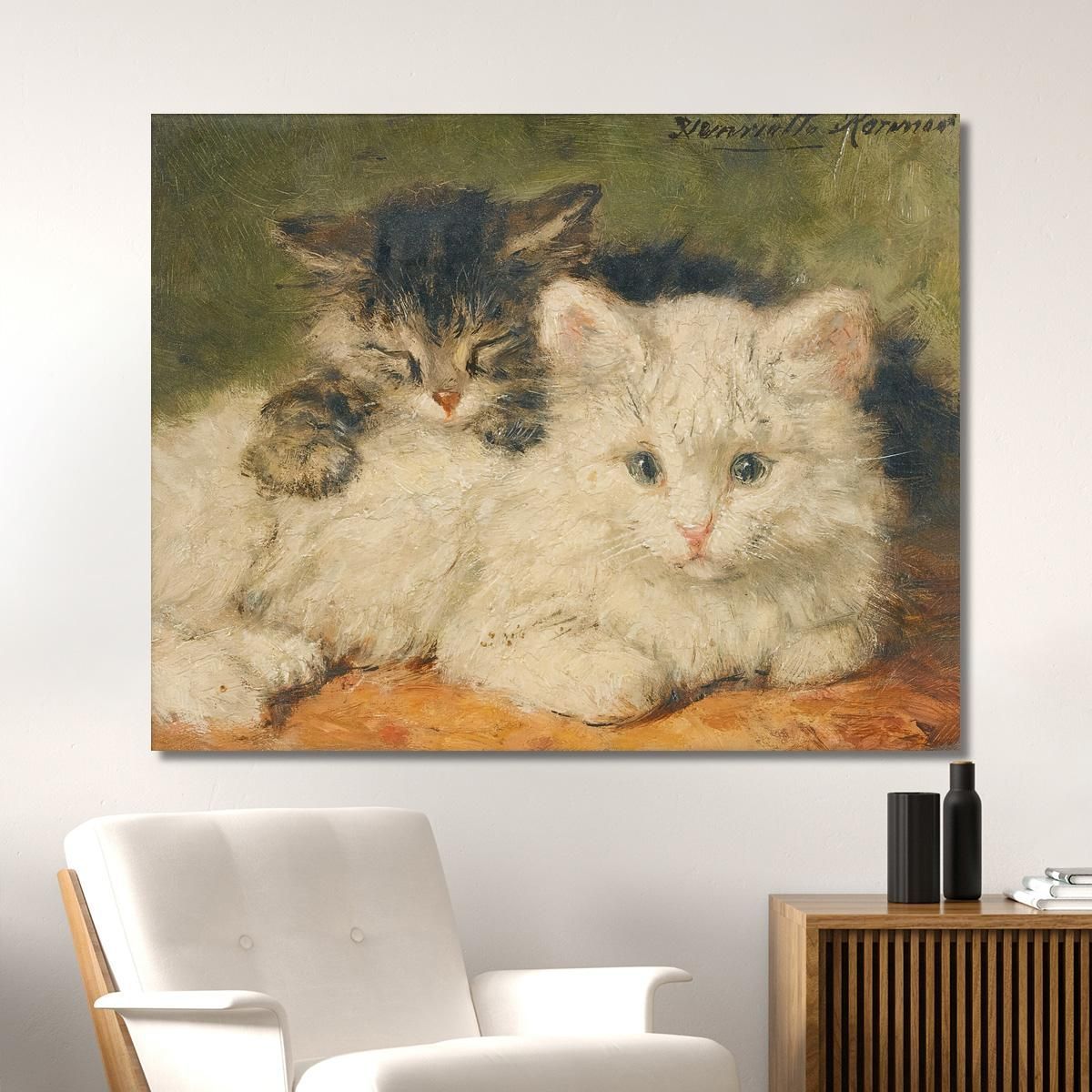 Two Kittens Henriëtte Ronner-Knip hrk31 canvas print 