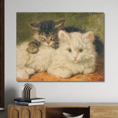 Two Kittens Henriëtte Ronner-Knip hrk31 canvas print 
