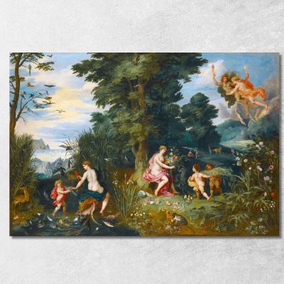 Allegory Of The Four Elements Ii Jan Brueghel the Younger jby9 canvas print 