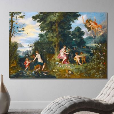 Allegory Of The Four Elements Ii Jan Brueghel the Younger jby9 canvas print 