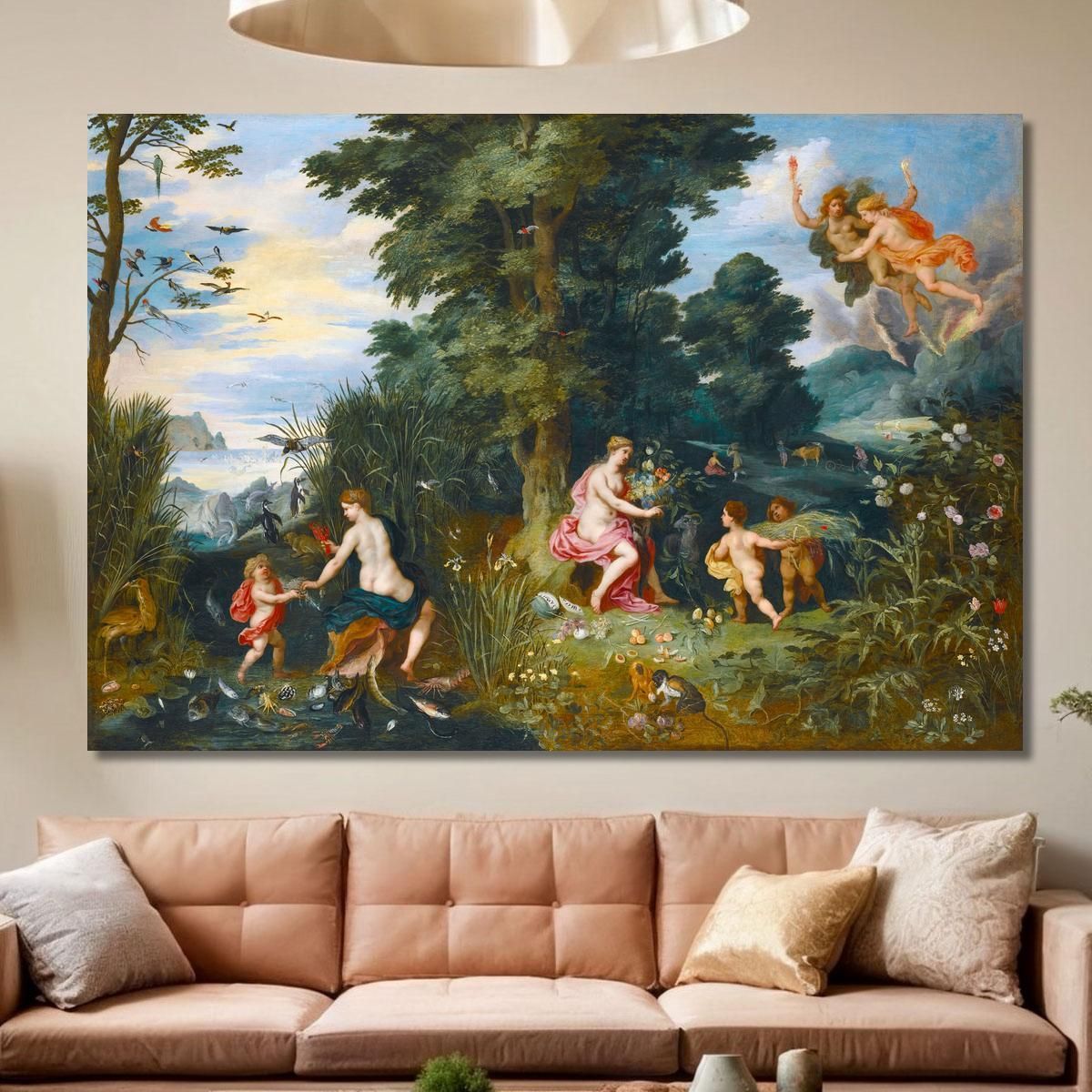 Allegory Of The Four Elements Ii Jan Brueghel the Younger jby9 canvas print 