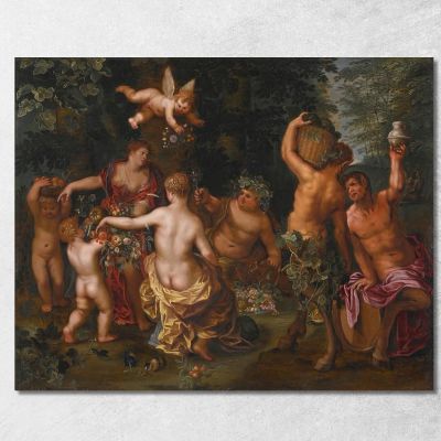 The Feast Of Bacchus Jan Brueghel the Younger jby37 canvas print 