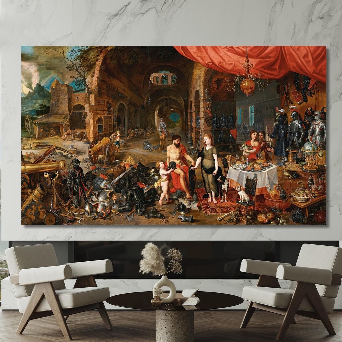 Venus At The Forge Of Vulcan Jan Brueghel the Younger jby44 canvas print 