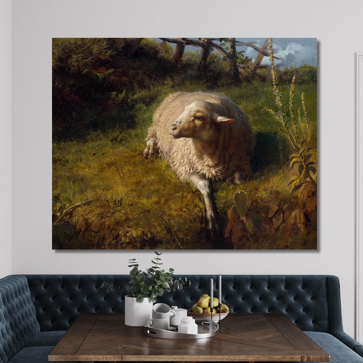 A Sheep At Rest Rosa Bonheur rbn4 canvas print 