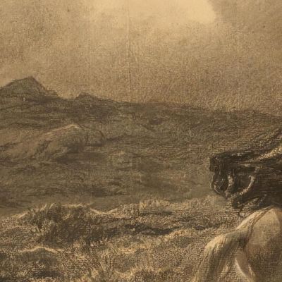 Horse And Rider On The Scottish Highlands (The Approaching Storm) Rosa Bonheur rbn19 canvas print