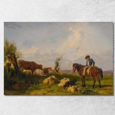 In The Meadow Rosa Bonheur rbn20 canvas print 