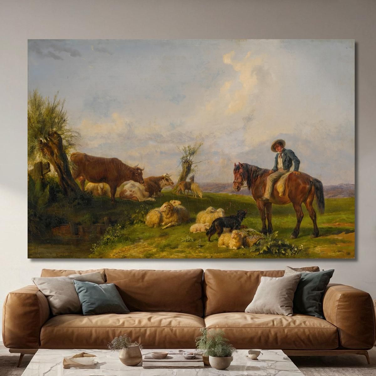 In The Meadow Rosa Bonheur rbn20 canvas print 