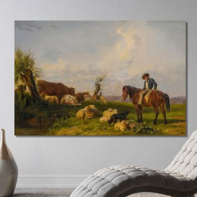 In The Meadow Rosa Bonheur rbn20 canvas print 