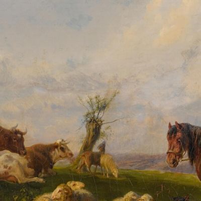 In The Meadow Rosa Bonheur rbn20 canvas print