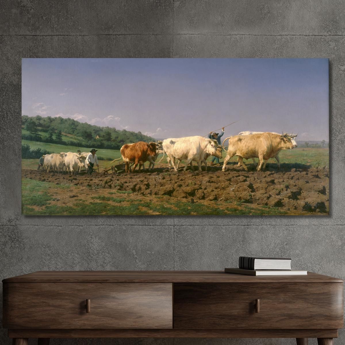 Ploughing In Nevers Rosa Bonheur rbn34 canvas print 