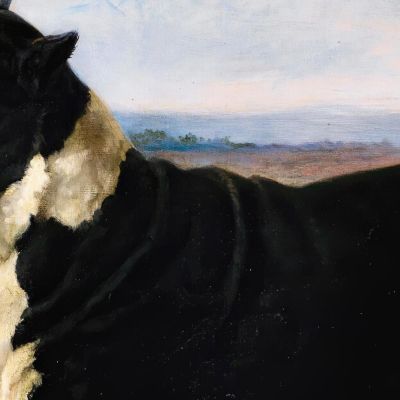 Portrait Of A Mastiff-Labrador In A Landscape Rosa Bonheur rbn35 canvas print