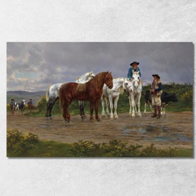 Pyrenees Farmers Market Bound Rosa Bonheur rbn36 canvas print 