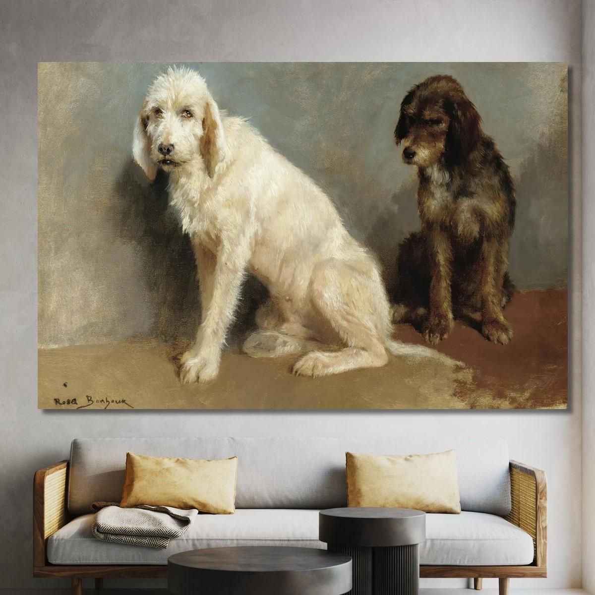 Study Of Two Dogs Rosa Bonheur rbn43 canvas print 