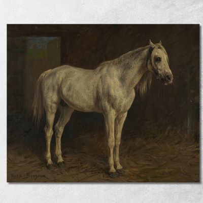 White Horse Rosa Bonheur rbn64 canvas print 