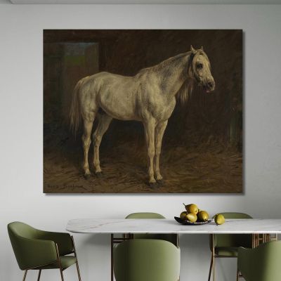 White Horse Rosa Bonheur rbn64 canvas print 