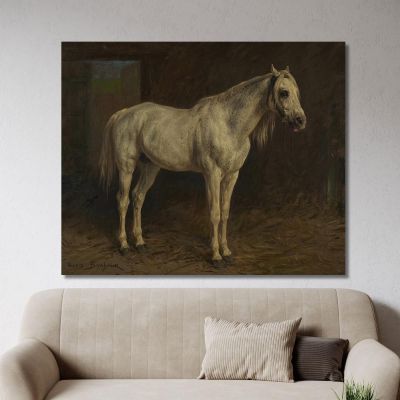 White Horse Rosa Bonheur rbn64 canvas print 