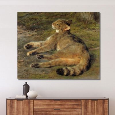 Wild Cat Rosa Bonheur rbn66 canvas print 