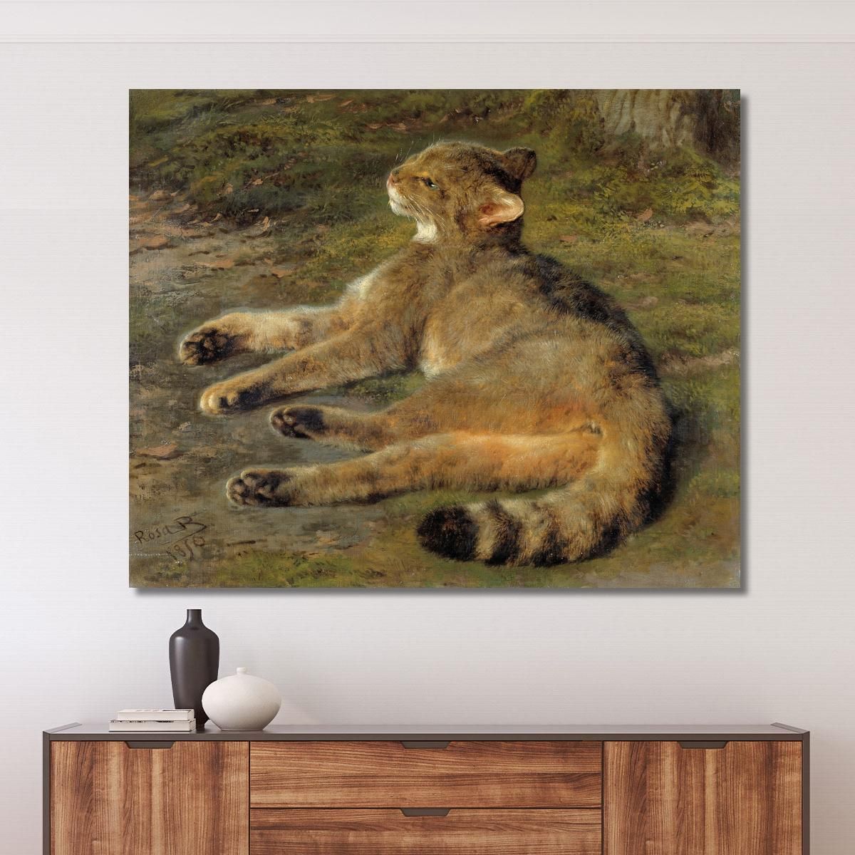 Wild Cat Rosa Bonheur rbn66 canvas print 