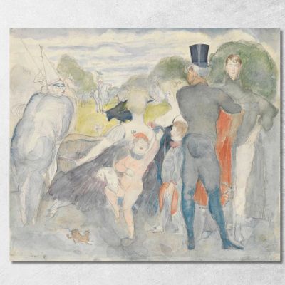 Booth I With A Self-Portrait Zygmunt Waliszewski zwl6 canvas print 