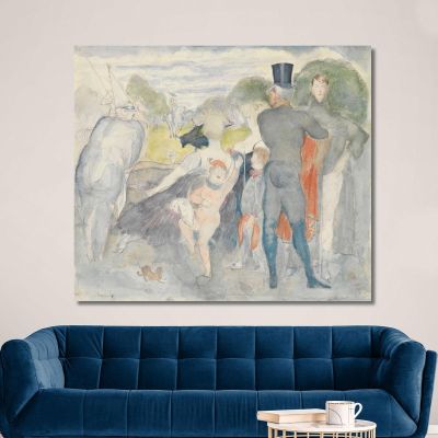 Booth I With A Self-Portrait Zygmunt Waliszewski zwl6 canvas print 