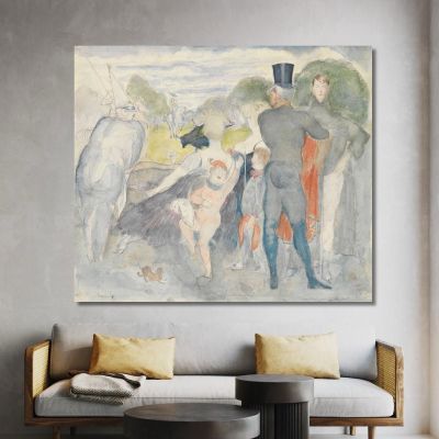 Booth I With A Self-Portrait Zygmunt Waliszewski zwl6 canvas print 
