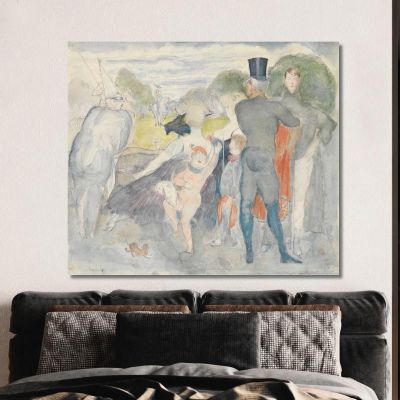 Booth I With A Self-Portrait Zygmunt Waliszewski zwl6 canvas print 