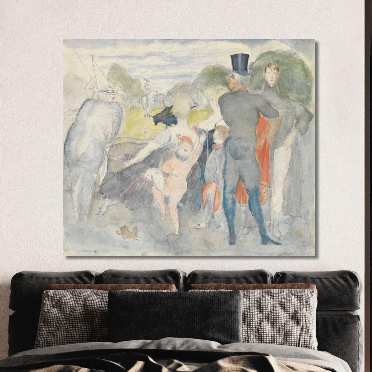 Booth I With A Self-Portrait Zygmunt Waliszewski zwl6 canvas print 