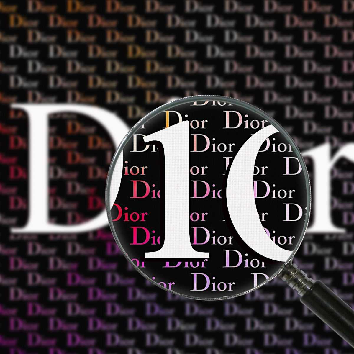 Dior rainbow logos decorative