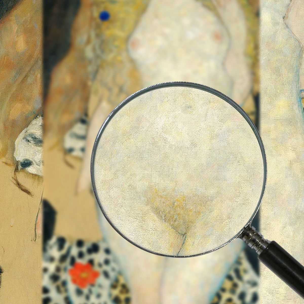 ภาพแคนวาส ตกแต่งบ้าน กรอบลอย Gustav Klimt Adam and Eve KG1