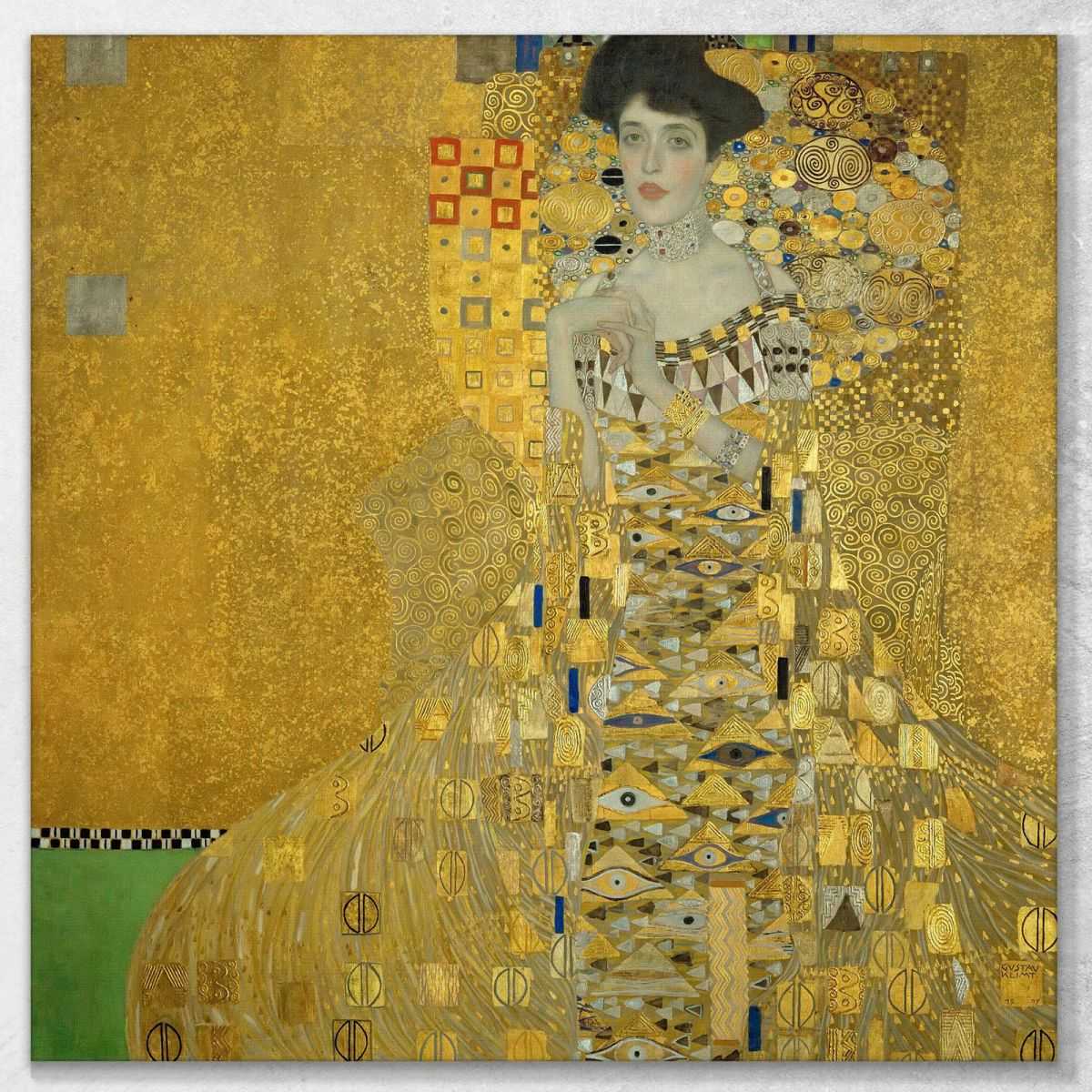 ภาพแคนวาส ตกแต่งบ้าน กรอบลอย Gustav Klimt Portrait Of Adele Bloch Bauer KG2