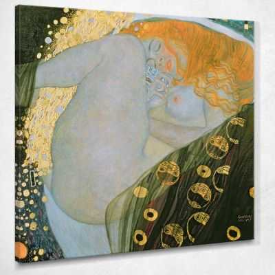ภาพแคนวาส ตกแต่งบ้าน กรอบลอย Gustav Klimt Danae KG12