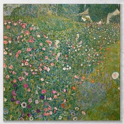 ภาพแคนวาส ตกแต่งบ้าน กรอบลอย Gustav Klimt Landscape Of An Italian Garden KG23