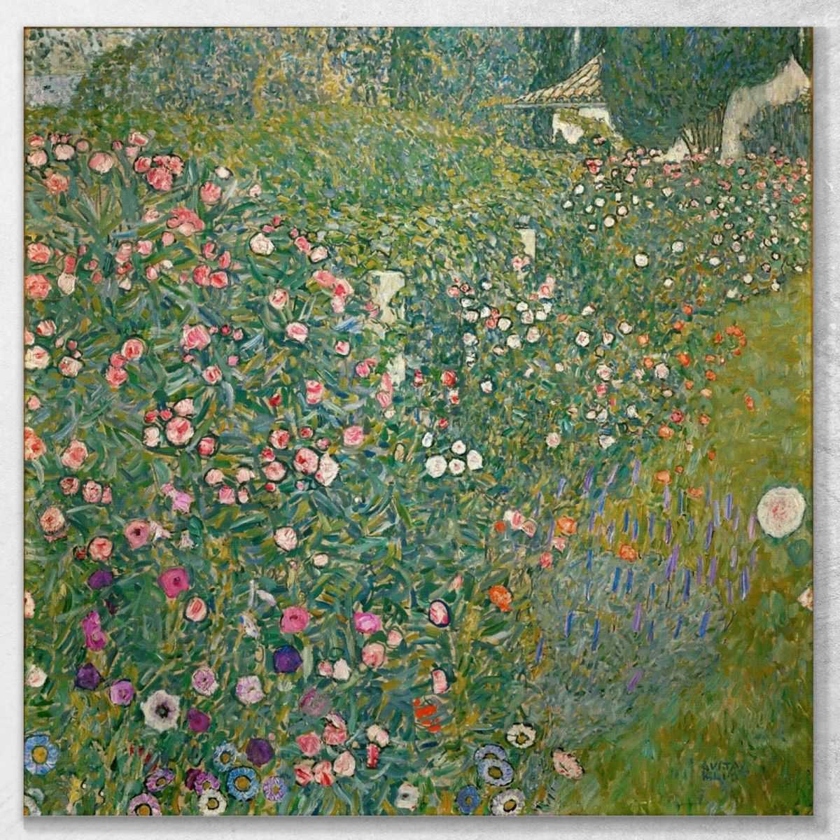 ภาพแคนวาส ตกแต่งบ้าน กรอบลอย Gustav Klimt Landscape Of An Italian Garden KG23