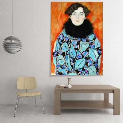 ภาพแคนวาส ตกแต่งบ้าน กรอบลอย Gustav Klimt Portrait Of Johanna Staude KG24