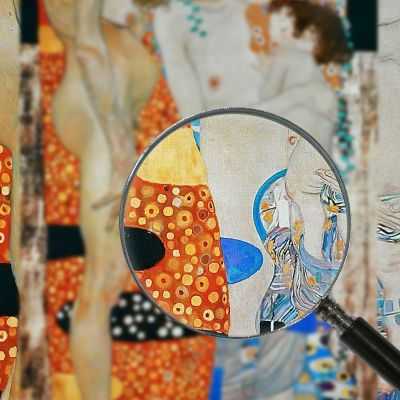 ภาพแคนวาส ตกแต่งบ้าน กรอบลอย Gustav Klimt The Three Ages Of Woman KG26