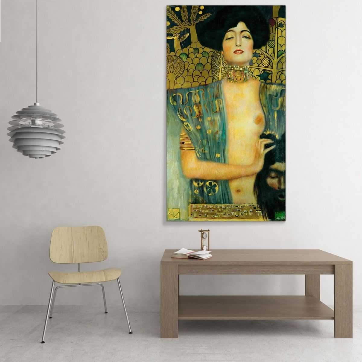 ภาพแคนวาส ตกแต่งบ้าน กรอบลอย Gustav Klimt Holofernes and Judith KG27