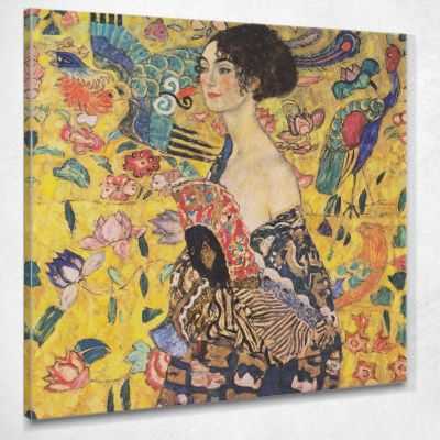 Lady With Fan Gustav Klimt canvas print KG29