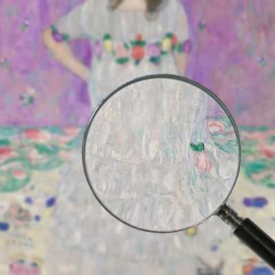 ภาพแคนวาส ตกแต่งบ้าน กรอบลอย Gustav Klimt Mada Primavesi, Portrait of a Little Girl KG32