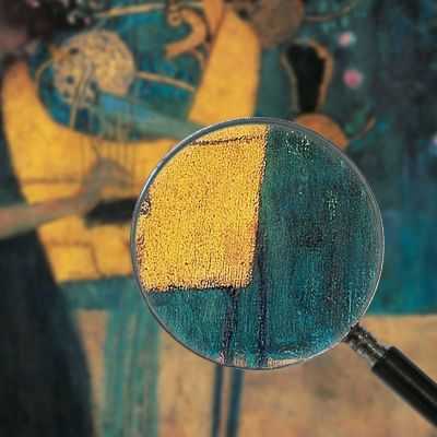 ภาพแคนวาส ตกแต่งบ้าน กรอบลอย Gustav Klimt The music KG39