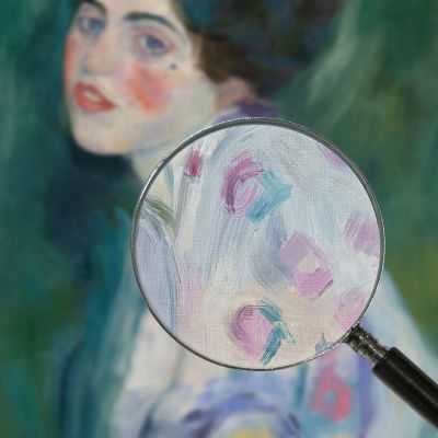 ภาพแคนวาส ตกแต่งบ้าน กรอบลอย Gustav Klimt Portrait Of A Young Woman KG46