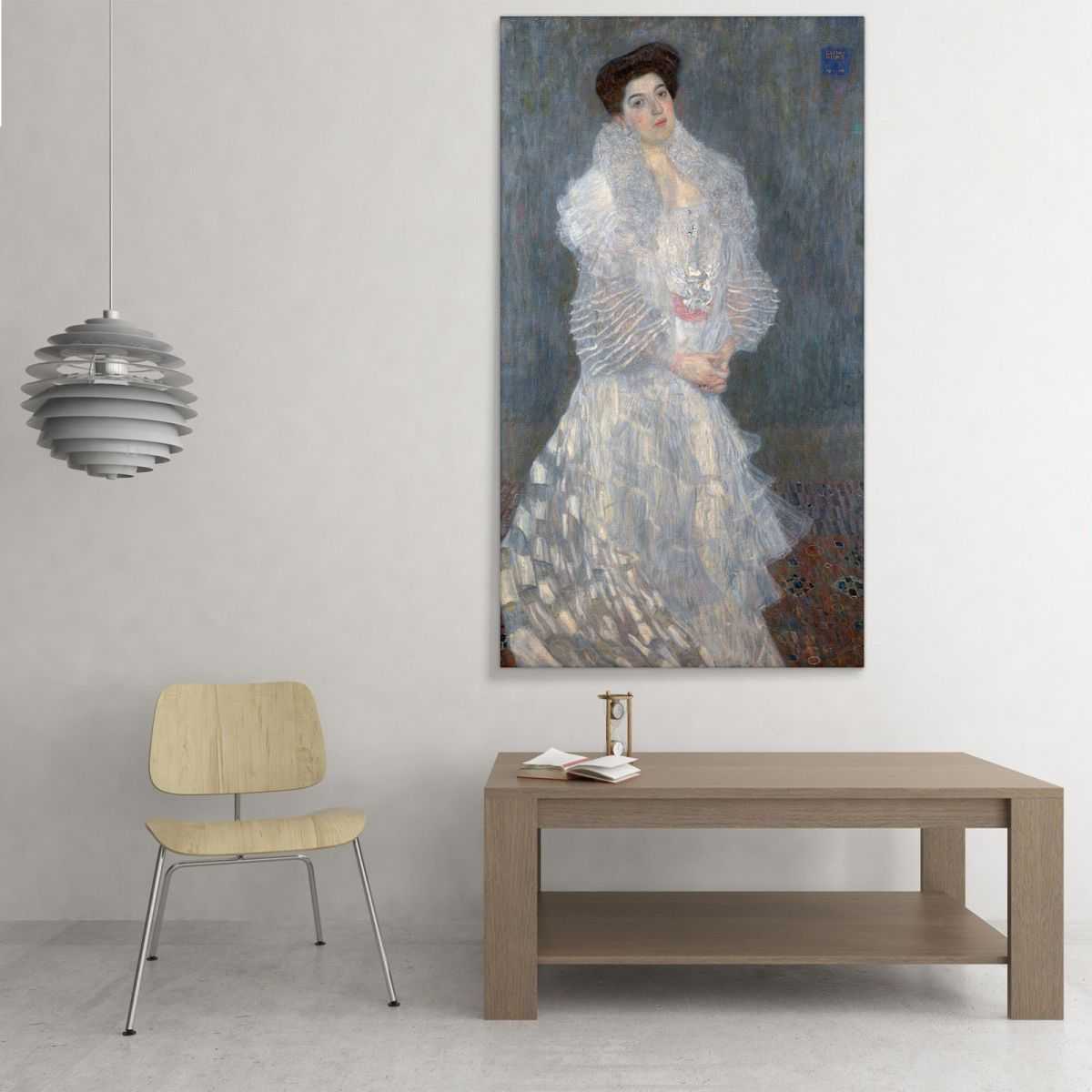 ภาพแคนวาส ตกแต่งบ้าน กรอบลอย Gustav Klimt Portrait Of Hermine Gallia KG49