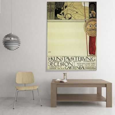 Poster For The First Art Exhibition Of The Secession Movement Gustav Klimt canvas print KG51