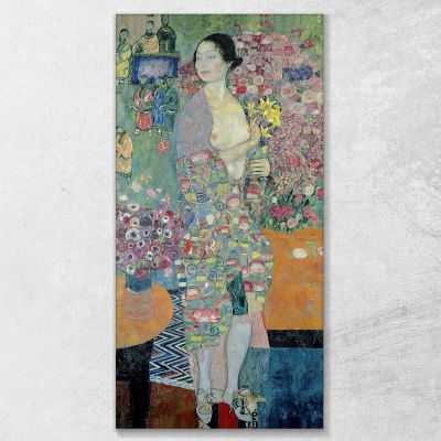 ภาพแคนวาส ตกแต่งบ้าน กรอบลอย Gustav Klimt The dancer KG60