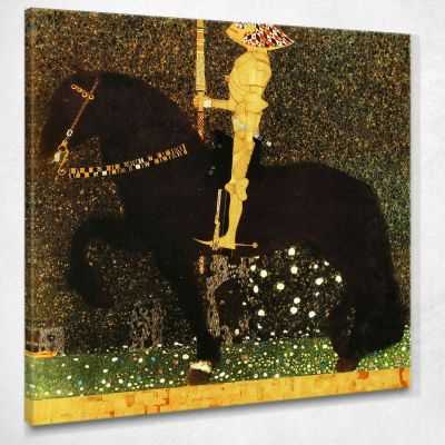 ภาพแคนวาส ตกแต่งบ้าน กรอบลอย Gustav Klimt The Gold Knight KG61