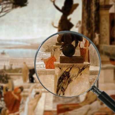 ภาพแคนวาส ตกแต่งบ้าน กรอบลอย Gustav Klimt Theater In Taormina KG68